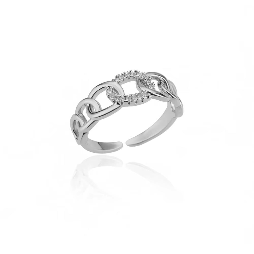 Blue Zircon Crown Rings for Women Stainless Steel Gold Color Adjustable Crown Ring 2025 Trend Design Female Wedding Jewerly Gift