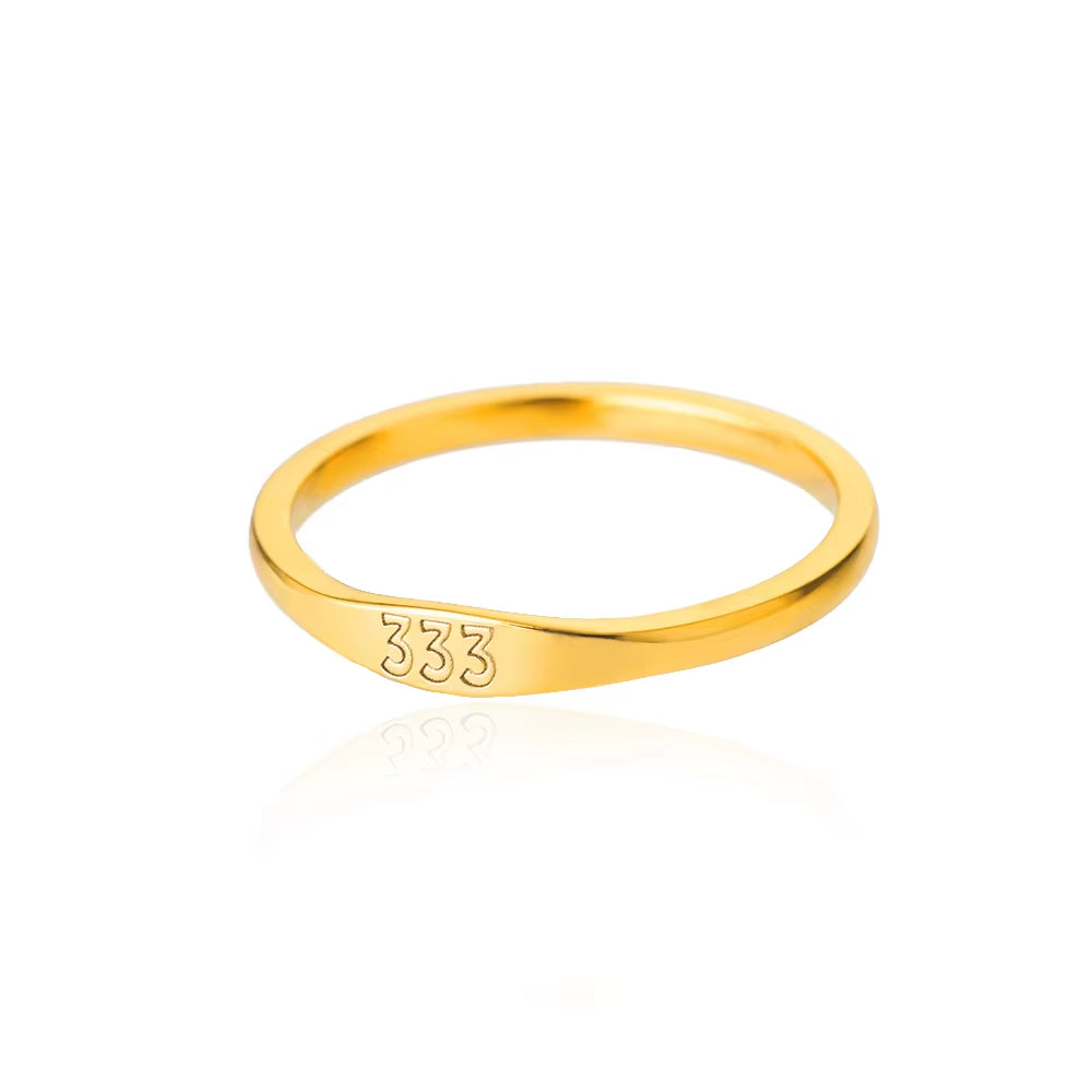Lucky 11:11 Angel Number Rings for Women Stainless Steel Finger Ring Vintage Wedding Aesthetic Jewerly Gift Anillos Mujer