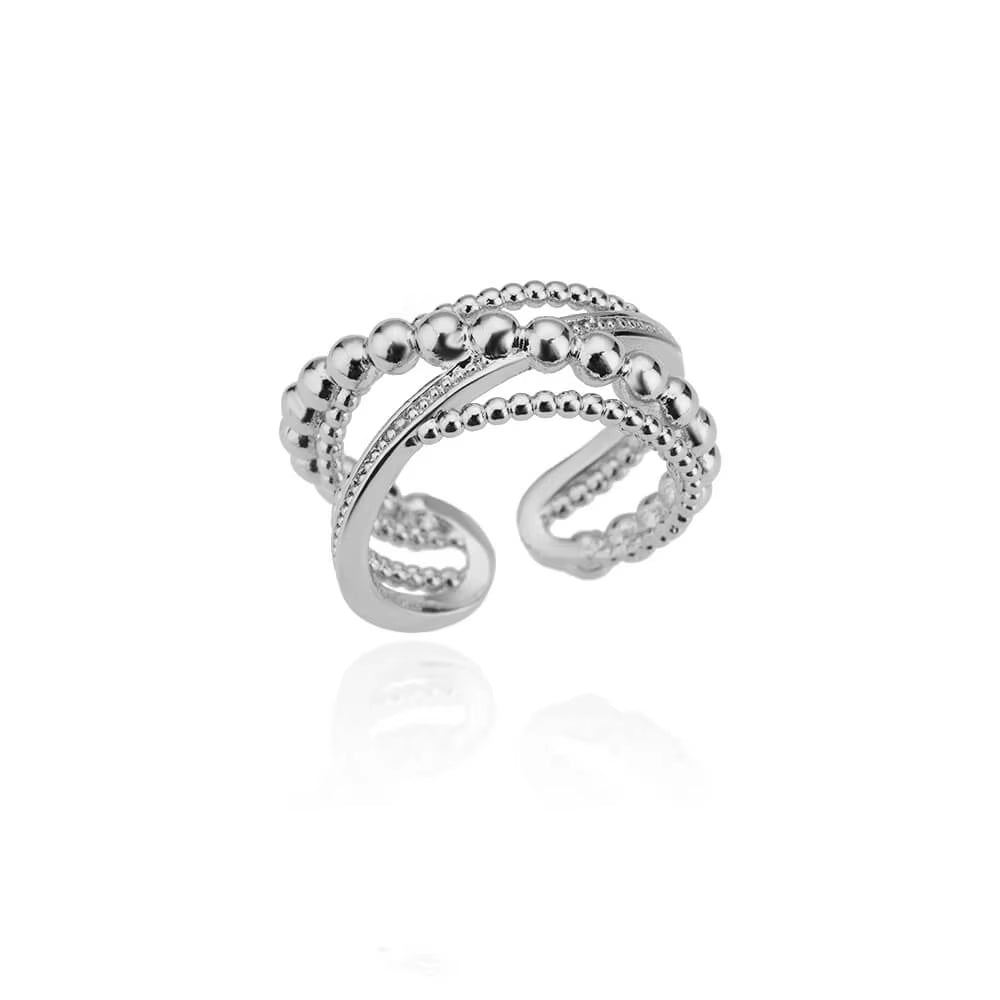 Blue Zircon Crown Rings for Women Stainless Steel Gold Color Adjustable Crown Ring 2025 Trend Design Female Wedding Jewerly Gift