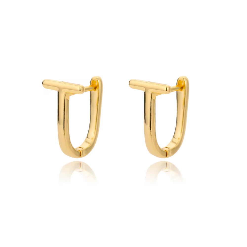 Punk Pin Earrings for Women Girls Stainless Steel Unique Design Paperclip Safety Stud Earrings 2024 Trend Fashion Couple Jewerly