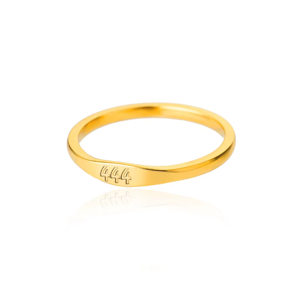 Lucky 11:11 Angel Number Rings for Women Stainless Steel Finger Ring Vintage Wedding Aesthetic Jewerly Gift Anillos Mujer