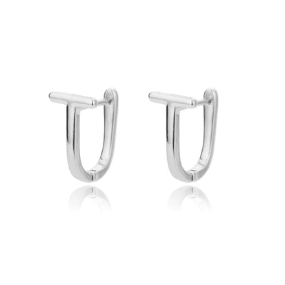 Punk Pin Earrings for Women Girls Stainless Steel Unique Design Paperclip Safety Stud Earrings 2024 Trend Fashion Couple Jewerly