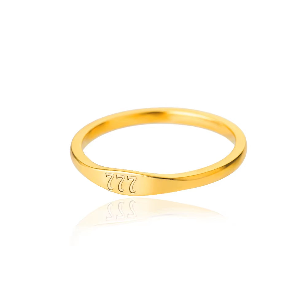 Lucky 11:11 Angel Number Rings for Women Stainless Steel Finger Ring Vintage Wedding Aesthetic Jewerly Gift Anillos Mujer