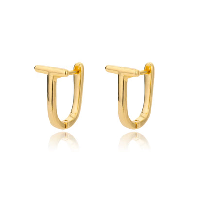 Punk Pin Earrings for Women Girls Stainless Steel Unique Design Paperclip Safety Stud Earrings 2024 Trend Fashion Couple Jewerly