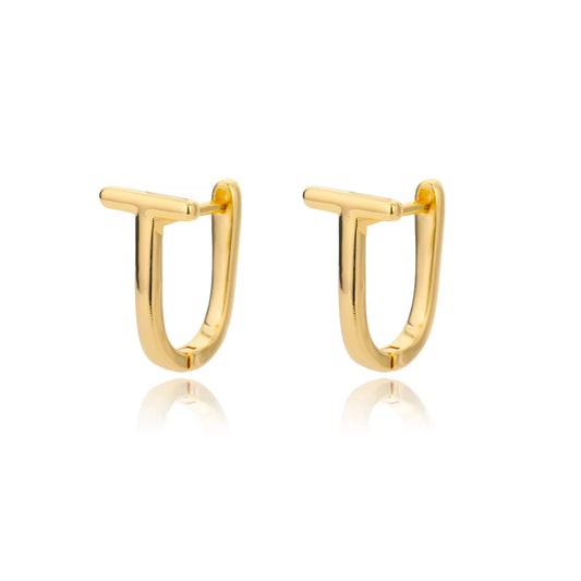 Punk Pin Earrings for Women Girls Stainless Steel Unique Design Paperclip Safety Stud Earrings 2024 Trend Fashion Couple Jewerly
